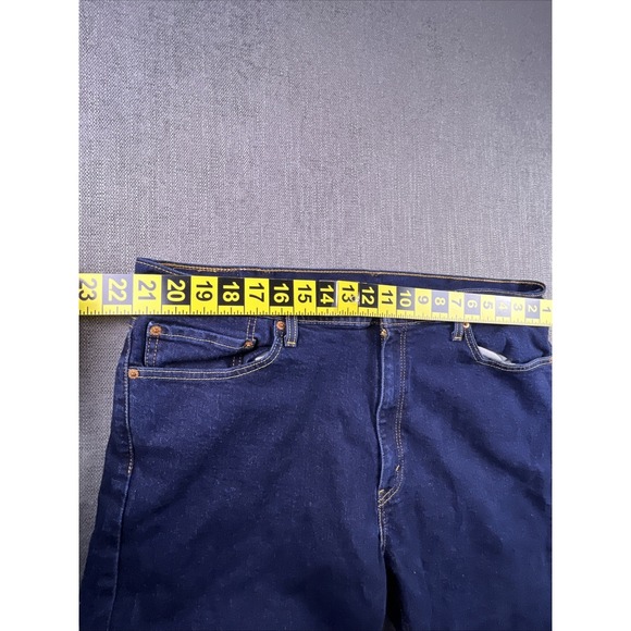 Levi's 505 Jeans Men's 40x32 Blue Dark Straight Cowboy Biker Preppy Stretch - Picture 8 of 15